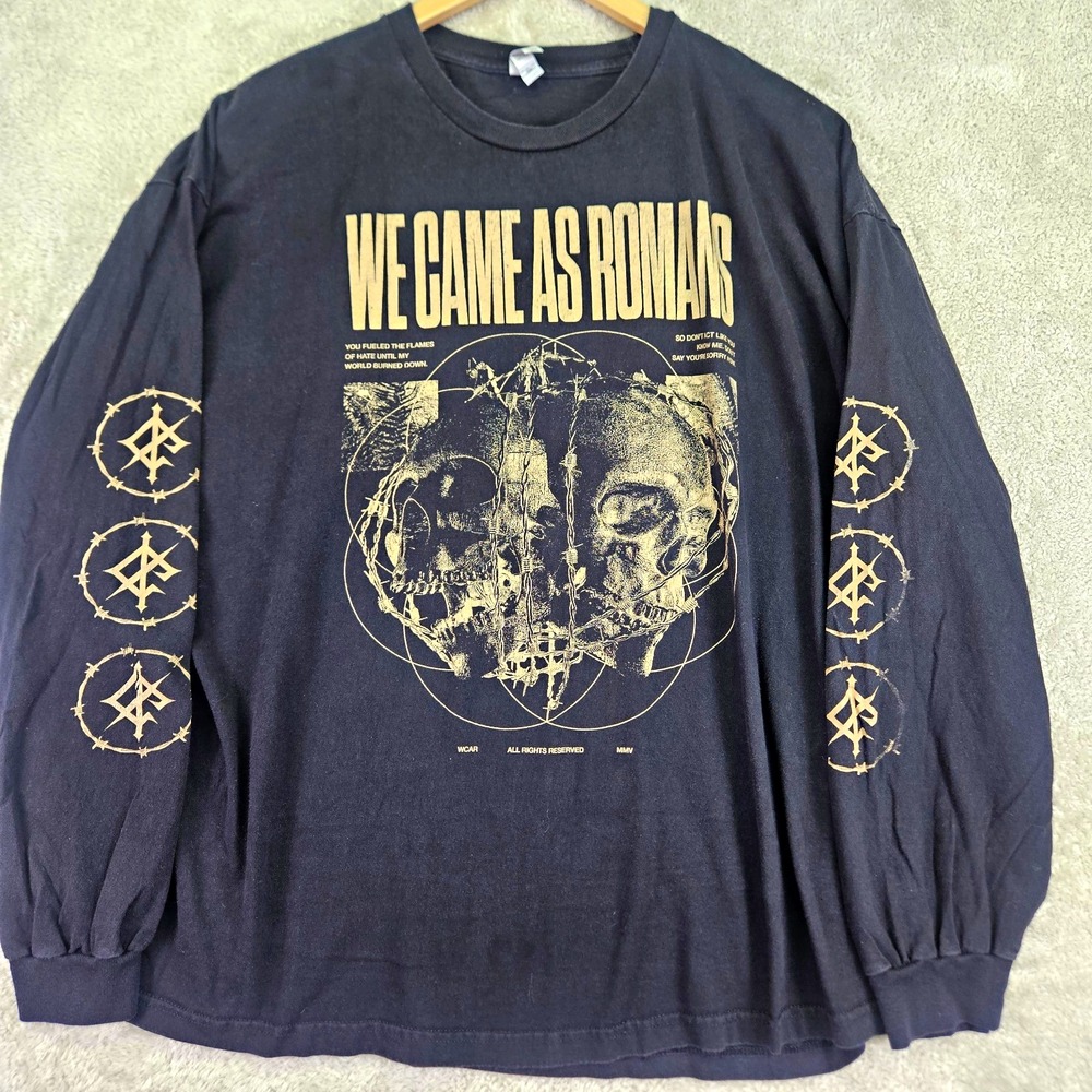 We Came As Romans Mens 3XL Black Long Sleeve American Apparel Heavyweight Tee